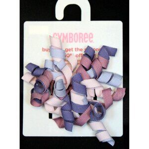 NWT 2005 Gymboree Winter Princess Curly Ribbon Hair Barrett Clip Purple White Cr